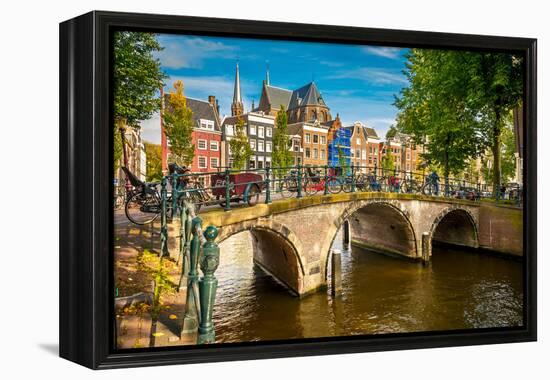 Canal in Amsterdam-sborisov-Framed Premier Image Canvas