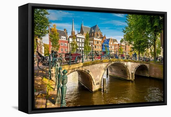 Canal in Amsterdam-sborisov-Framed Premier Image Canvas