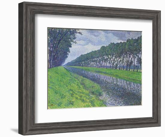 Canal in Flanders; Le Canal En Flandre Par Temps Triste, 1894-Theo van Rysselberghe-Framed Giclee Print