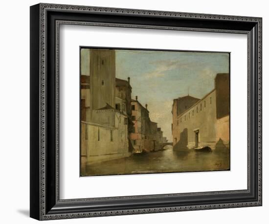 Canal in Venice, C.1870 (Oil on Panel)-Eugene Fromentin-Framed Giclee Print