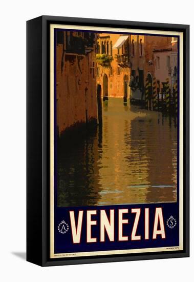 Canal in Venice Italy 1-Anna Siena-Framed Premier Image Canvas