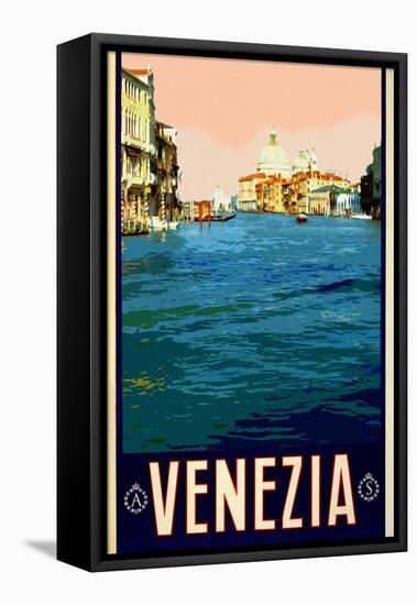 Canal in Venice Italy 2-Anna Siena-Framed Premier Image Canvas