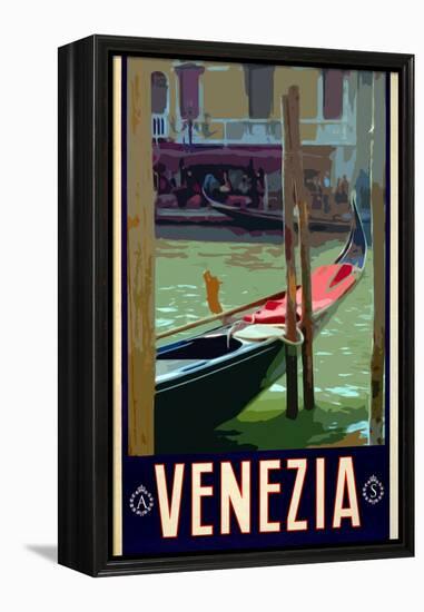 Canal in Venice Italy 3-Anna Siena-Framed Premier Image Canvas