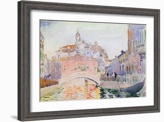 Canal in Venice-Henri Edmond Cross-Framed Giclee Print