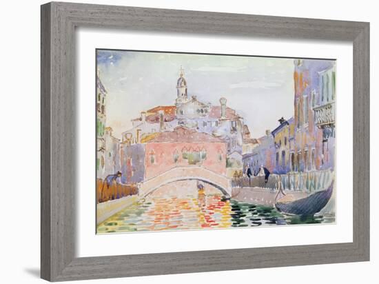 Canal in Venice-Henri Edmond Cross-Framed Giclee Print