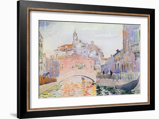 Canal in Venice-Henri Edmond Cross-Framed Giclee Print