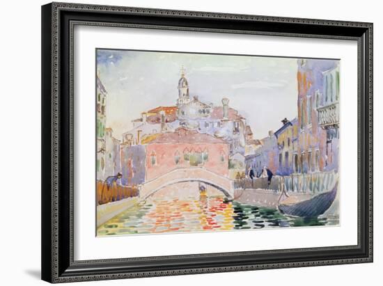 Canal in Venice-Henri Edmond Cross-Framed Giclee Print