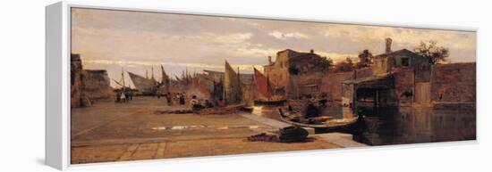 Canal of the Venetian Lagoon-Pietro Fragiacomo-Framed Premier Image Canvas