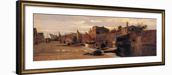 Canal of the Venetian Lagoon-Pietro Fragiacomo-Framed Giclee Print