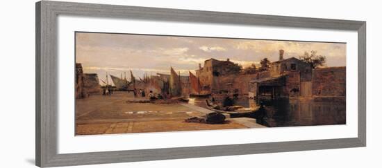 Canal of the Venetian Lagoon-Pietro Fragiacomo-Framed Giclee Print