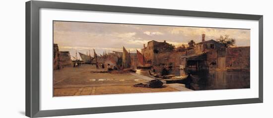 Canal of the Venetian Lagoon-Pietro Fragiacomo-Framed Giclee Print