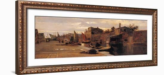 Canal of the Venetian Lagoon-Pietro Fragiacomo-Framed Giclee Print