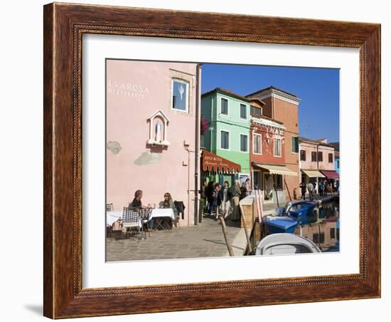 Canal on Burano Island, Venice, Veneto, Italy, Europe-Richard Cummins-Framed Photographic Print
