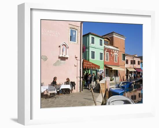 Canal on Burano Island, Venice, Veneto, Italy, Europe-Richard Cummins-Framed Photographic Print