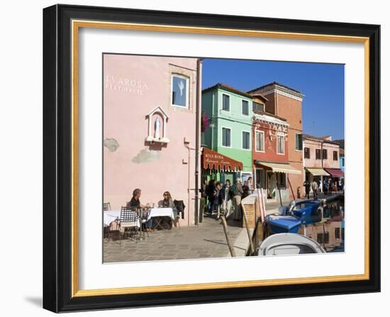 Canal on Burano Island, Venice, Veneto, Italy, Europe-Richard Cummins-Framed Photographic Print