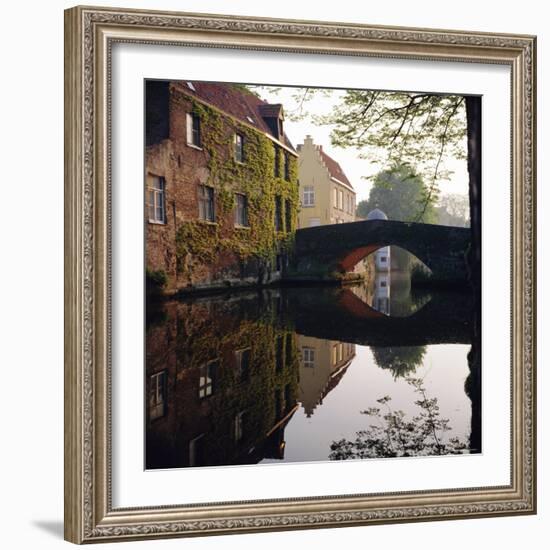 Canal Reflections, Bruges, Belgium-Roy Rainford-Framed Photographic Print