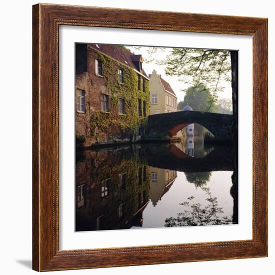 Canal Reflections, Bruges, Belgium-Roy Rainford-Framed Photographic Print