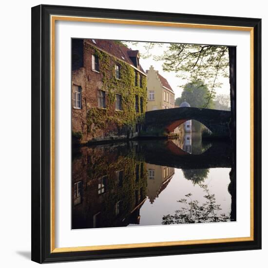 Canal Reflections, Bruges, Belgium-Roy Rainford-Framed Photographic Print