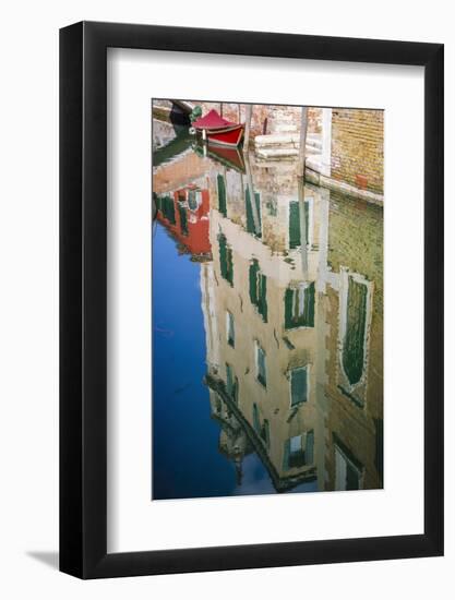 Canal reflections, Venice, Veneto, Italy-Russ Bishop-Framed Photographic Print