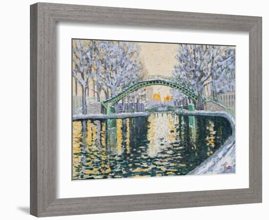 Canal Saint Martin en Hiver, 2003-Michel Bultet-Framed Giclee Print