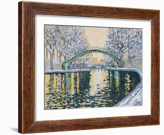 Canal Saint Martin en Hiver, 2003-Michel Bultet-Framed Giclee Print