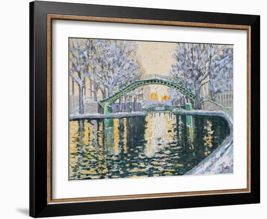 Canal Saint Martin en Hiver, 2003-Michel Bultet-Framed Giclee Print