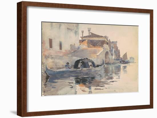 Canal Scene, Ponte Panada, Fondamenta Nuove, Venice, c.1880-82-John Singer Sargent-Framed Giclee Print