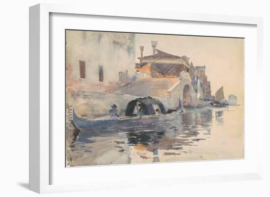 Canal Scene, Ponte Panada, Fondamenta Nuove, Venice, c.1880-82-John Singer Sargent-Framed Giclee Print