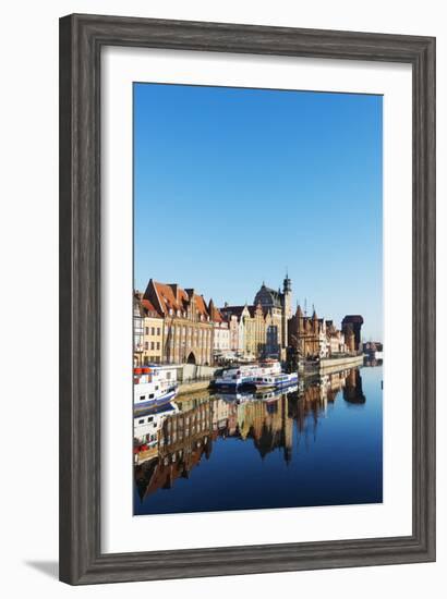 Canal Side Houses, Gdansk, Poland, Europe-Christian Kober-Framed Photographic Print