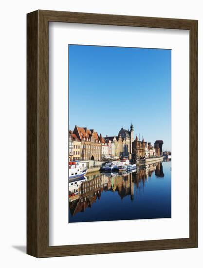 Canal Side Houses, Gdansk, Poland, Europe-Christian Kober-Framed Photographic Print