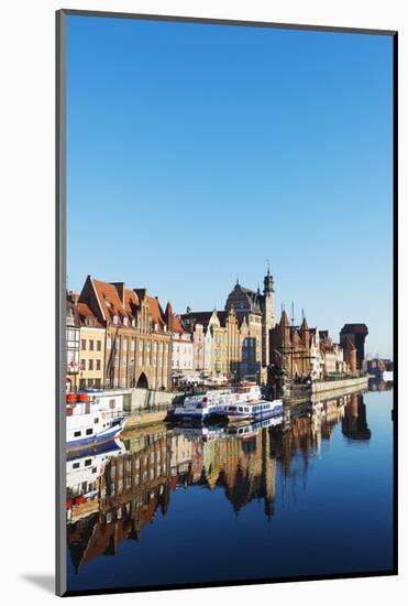 Canal Side Houses, Gdansk, Poland, Europe-Christian Kober-Mounted Photographic Print