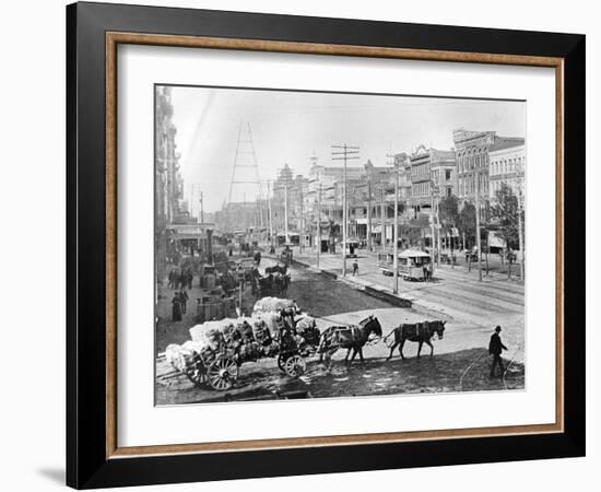 Canal Street, New Orleans, Louisiana, C.1890 (B/W Photo)-American Photographer-Framed Giclee Print