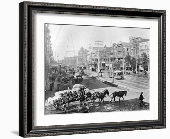 Canal Street, New Orleans, Louisiana, C.1890 (B/W Photo)-American Photographer-Framed Giclee Print