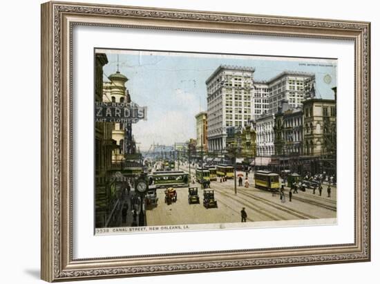 Canal Street, New Orleans, USA, C1912-null-Framed Giclee Print