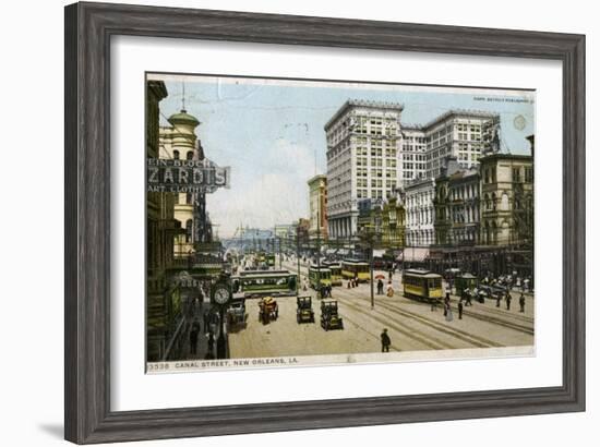 Canal Street, New Orleans, USA, C1912-null-Framed Giclee Print