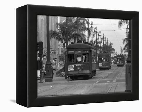 Canal Street Trolleys-null-Framed Premier Image Canvas