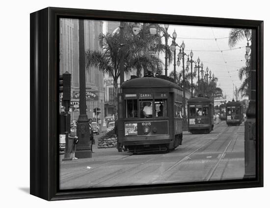 Canal Street Trolleys-null-Framed Premier Image Canvas