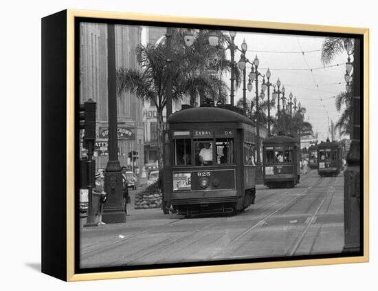 Canal Street Trolleys-null-Framed Premier Image Canvas