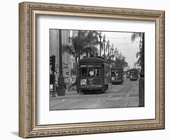 Canal Street Trolleys-null-Framed Photographic Print