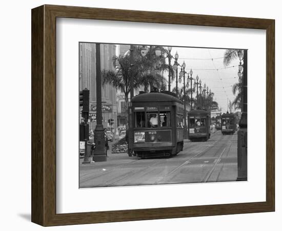 Canal Street Trolleys--Framed Photographic Print