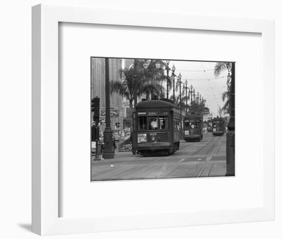 Canal Street Trolleys-null-Framed Photographic Print