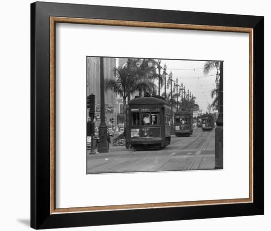 Canal Street Trolleys-null-Framed Photographic Print