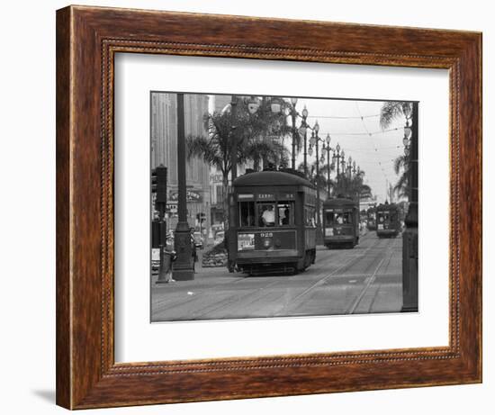 Canal Street Trolleys-null-Framed Photographic Print