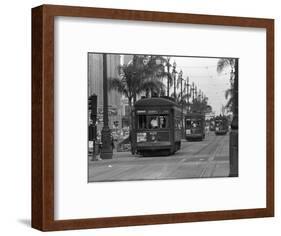 Canal Street Trolleys-null-Framed Photographic Print