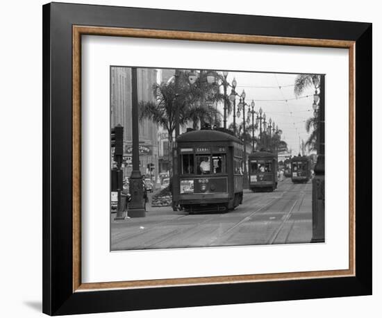 Canal Street Trolleys-null-Framed Photographic Print