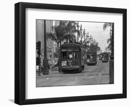 Canal Street Trolleys--Framed Photographic Print