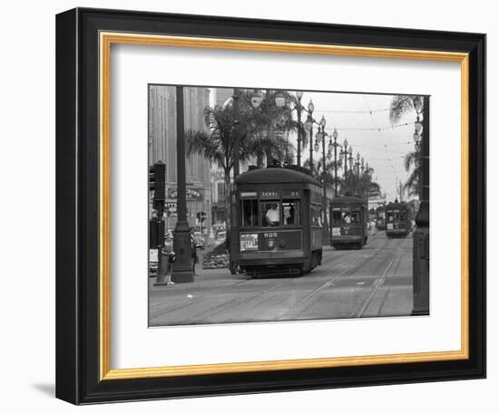 Canal Street Trolleys--Framed Photographic Print