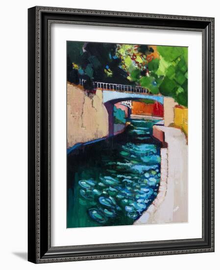 Canal, Sydney Gardens, Bath-Marco Cazzulini-Framed Giclee Print