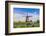 Canal tour boat and windmill in Unesco World Heritage Site, Kinderdijk, Holland, Netherlands.-Michael DeFreitas-Framed Photographic Print