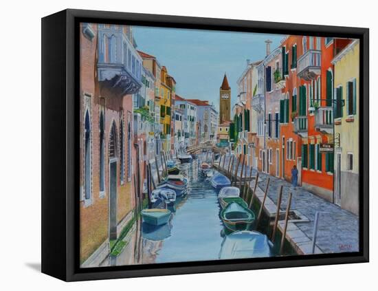 Canal, Venice, 2016-Anthony Butera-Framed Premier Image Canvas